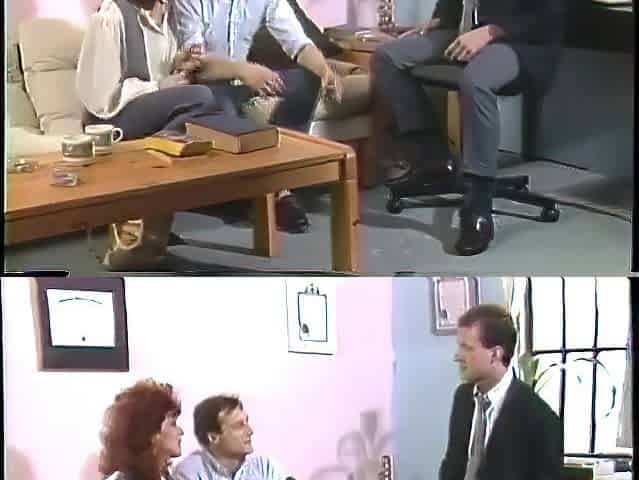 Redhead masturbates on bed during the time that spouse screws some other guy