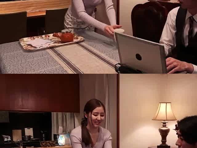 Cute amateur asian web cam girl playing with her toy