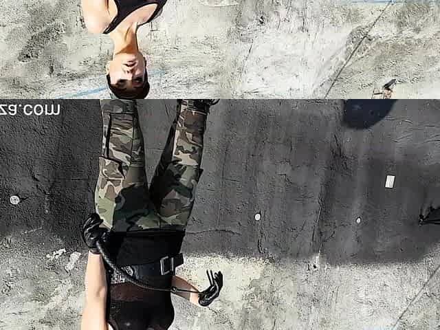 Brunette amateur fucks penis outdoor