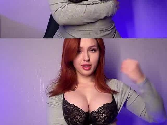 No sex, but sweet teasing from a ginger head slut