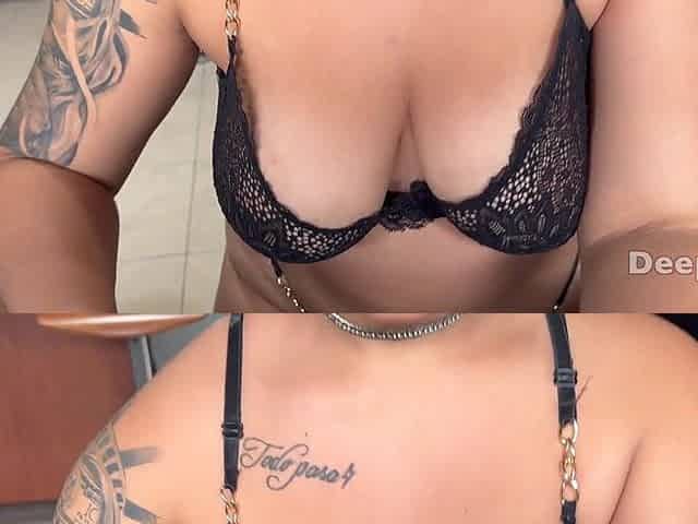 Thick gal, avid blow job