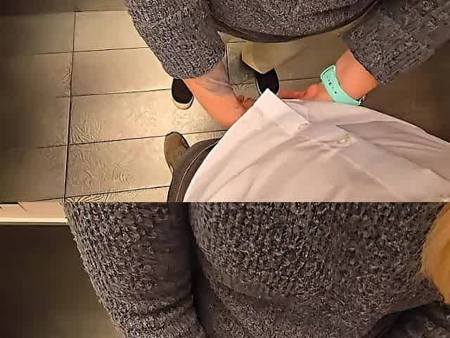 A stranger ejaculated in my pants in a restaurant water closet.