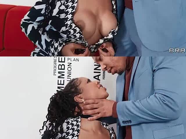 Kira Noir, Kyra Black And Van Wylde - Black Hoe Gets Roughly Fucked By Two Cocky Guys