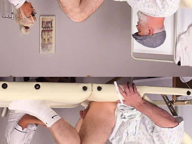 Naughty nurse banged by retired senior