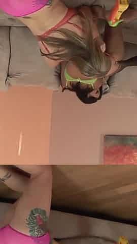 Charley and Adrianna interracial threesome fuck with big black cock