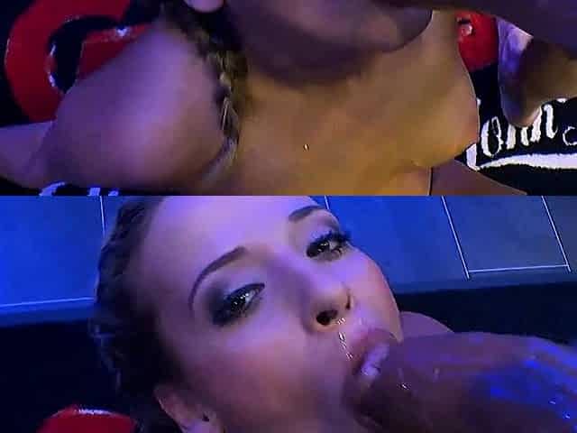 Busty blonde enjoys double penetration