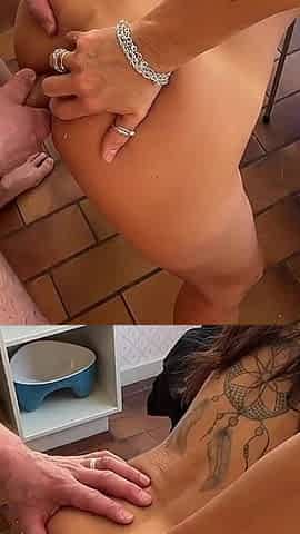 Hubby Fucks His Hot Wife in Her Tight Ass Until He Explode, Watch the True Face of Anal