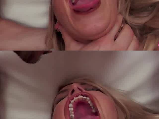 Blonde milf Stephanie enjoys a rough DP sex with two guys