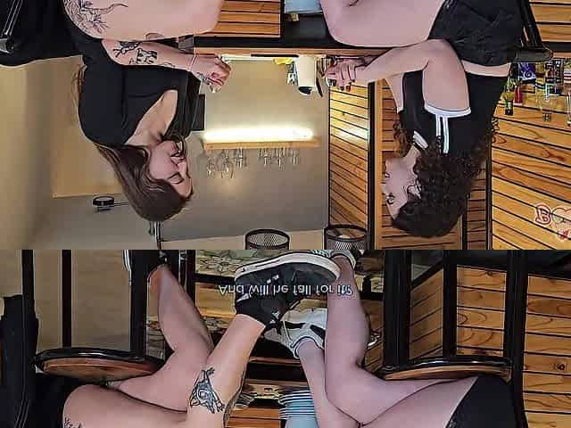 Delivery hunk caught by 2 sexy angels.