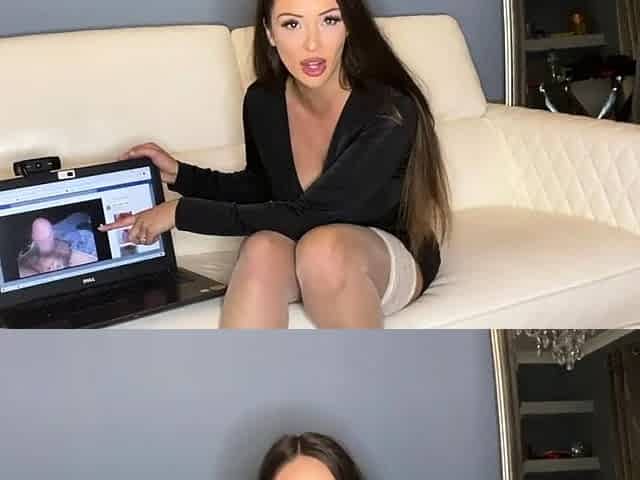 Lingerie babe mocking tiny cocks