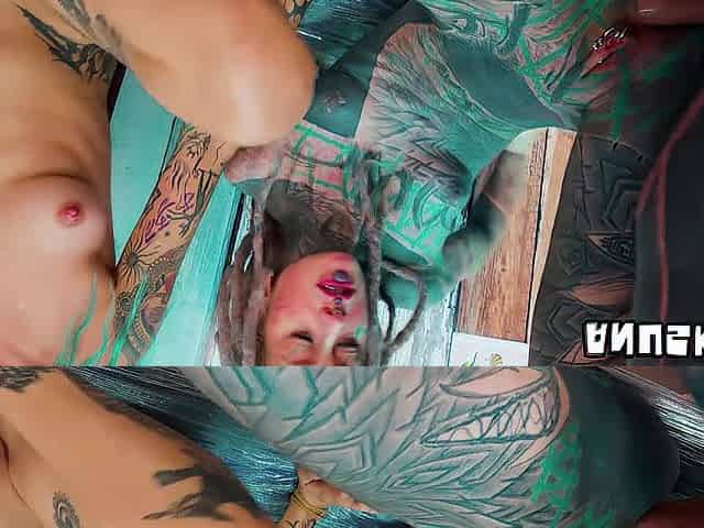 Tattoo Session Turns Into Wild Anal Trio