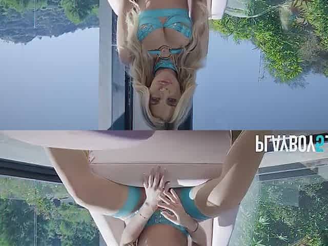 Perfectly round bubble booty teen golden-haired Allie Nicole is so HAWT
