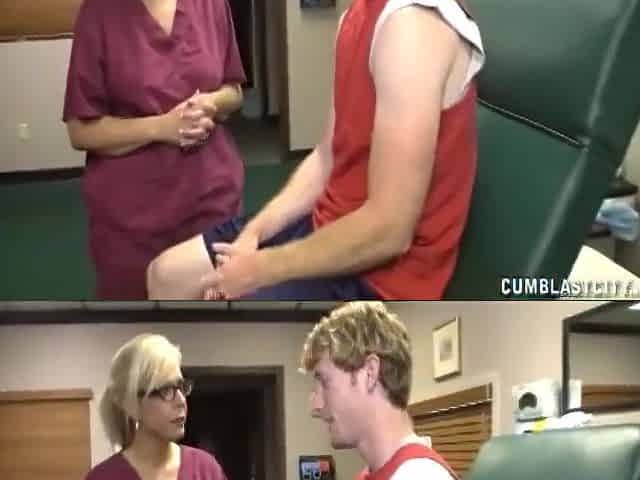 Strokes A Big Cock Asking For A Big Cum - Blonde Nurse