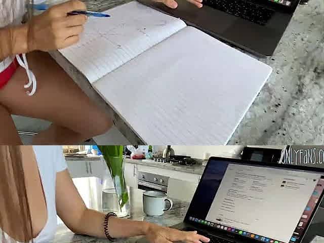 Classmates studied at home and hawt brunette hair enticed chap by her titties