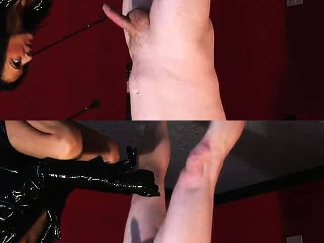 CFNM BDSM latex femina teasing cock