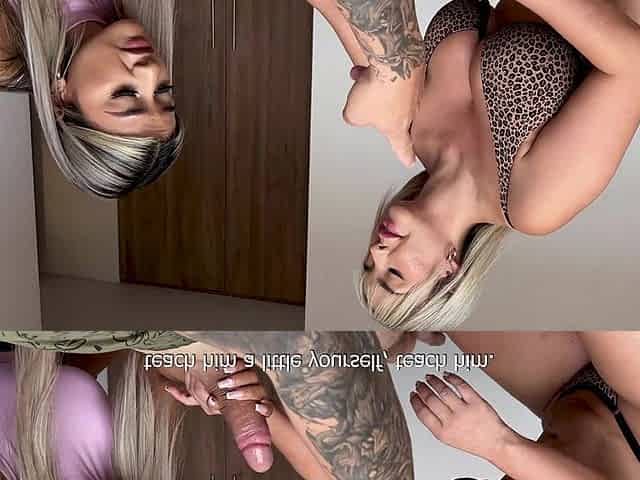 Threesome after my stepmom caught her husband cheating on her, my pussy was filled with cum! Naty Delgado & Kourtney Love