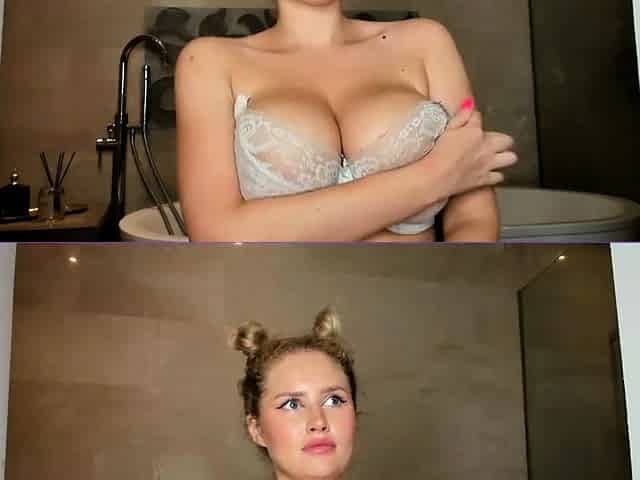 Amateur blond girl with big boobs getting fucked