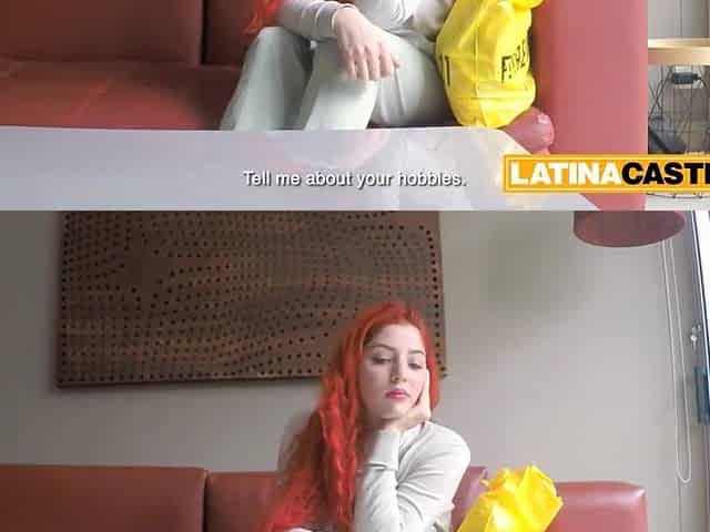 Cute 18yo Redhead Colombian Blows Casting Agent To Get Booked