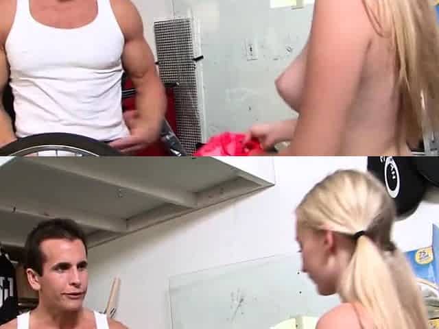 pigtailed teen Stacie Jaxxx shakes big booty on member