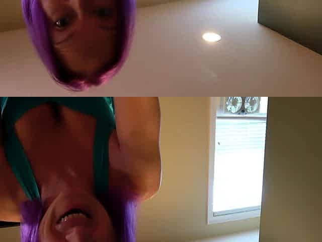Pink labia close up of naive brunette