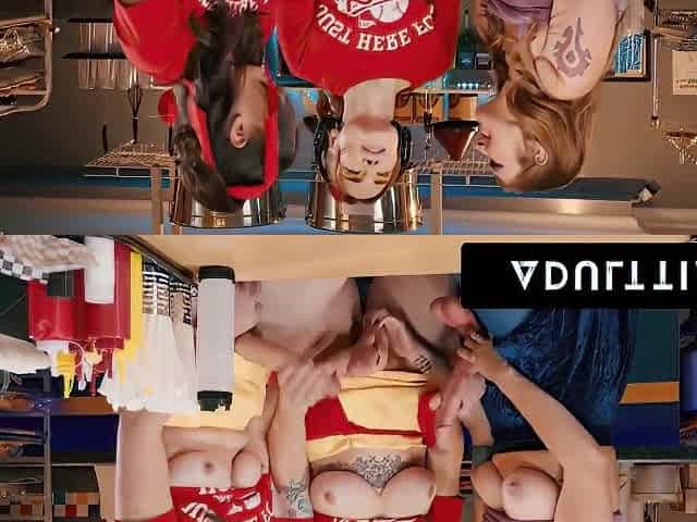 Electra Rayne Wettened In Spunk During Trio Way With Real Futa Women Casey Calvert & Siri Dahl
