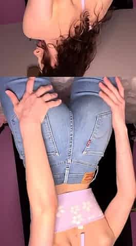 Busty brunette solo masturbation
