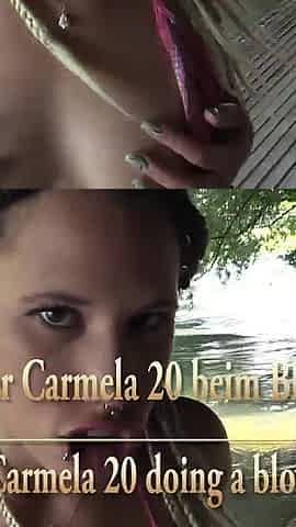 The Young Babe Carmela 20 Having a Blowjob at the River