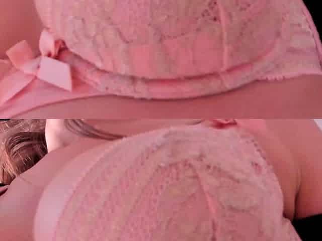 Kinky brunette wears stockings and masturbates rough
