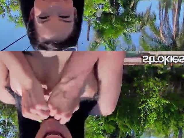 Strokies - Summertime Wang Jerking Temptation by the Pool With Eden Sin