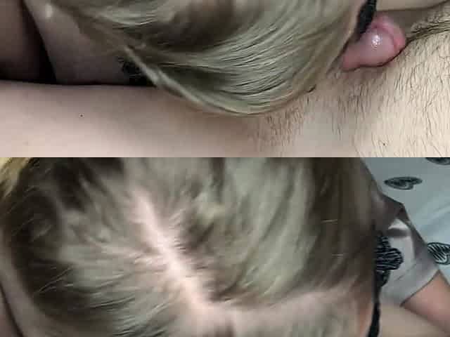 Sexy Mom's Friend Gives Me a Blowjob and Takes Cum in Mouth