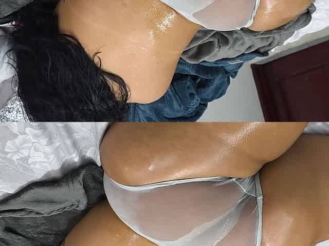 I Go Crazy with My Stepmother's Transparent Underwear Butt