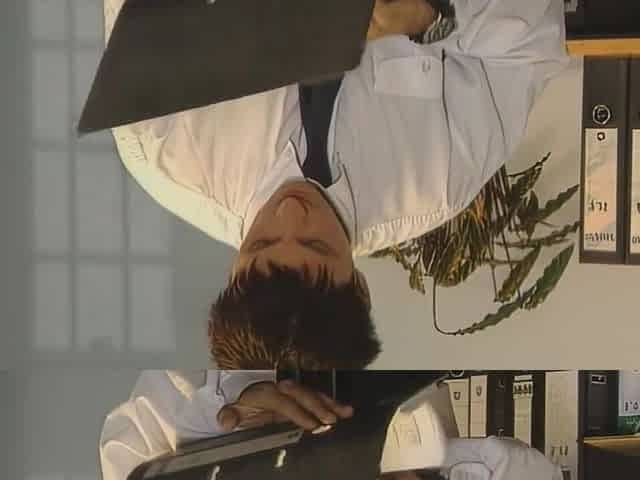 In the office, the secretary bows over and the boss falls for it.