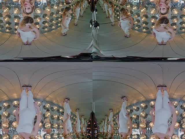 Vitruvian Girl In The Mirror Cube