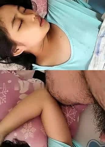 Amateur Asian teen sucks this big hard cock