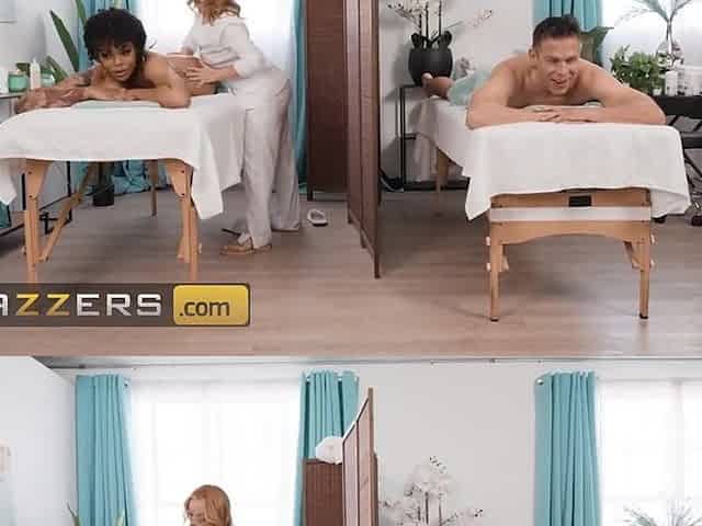 BRAZZERS - Halle Hayes & Mick Are So Cheerful With Masseuse Emma Magnolia's Additional Nasty Services