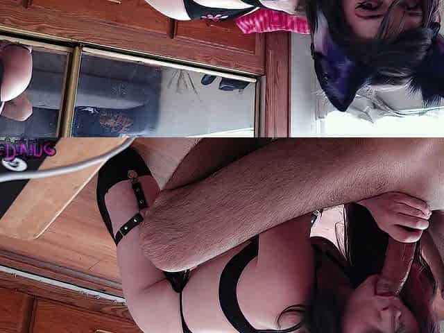 Sexy Catgirl With a Worthy Booty Tries Deepthroating a Large Wang! [Neko Fellatio]