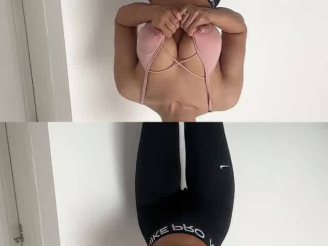 fitness gal puts on a hawt show in ripped leggings with her astounding butt