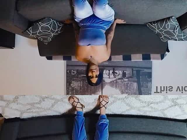 Large Butt Lalin girl takes jock in her butt for the 1st time on camera
