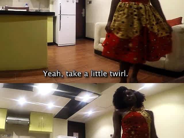 Big ass ebony teen giving a blowjob