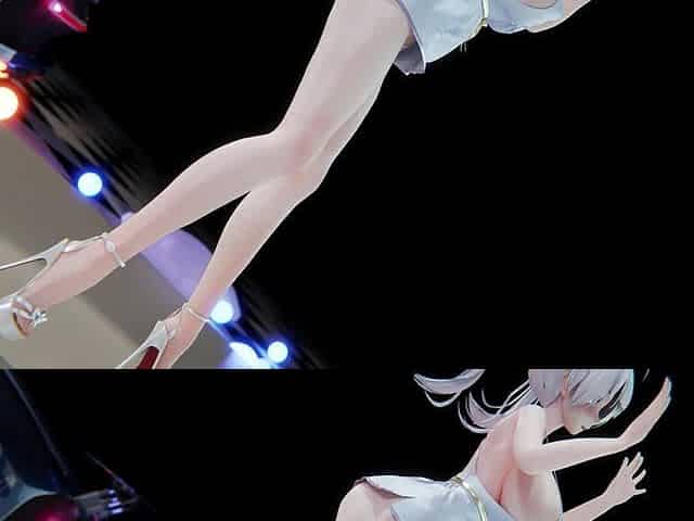 [mmd] Radiant Genie Tight Miniskirt Thong Flowing Texture Nipples