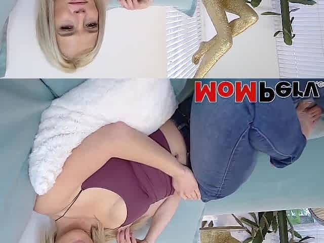 Golden-haired stepmom POV doggy position pounding