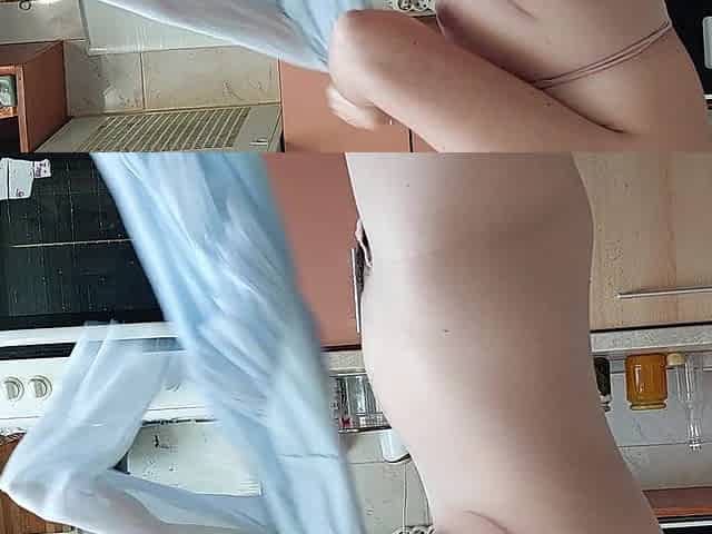 Amateur Wife Tries on Hairy Pussy Clothes.