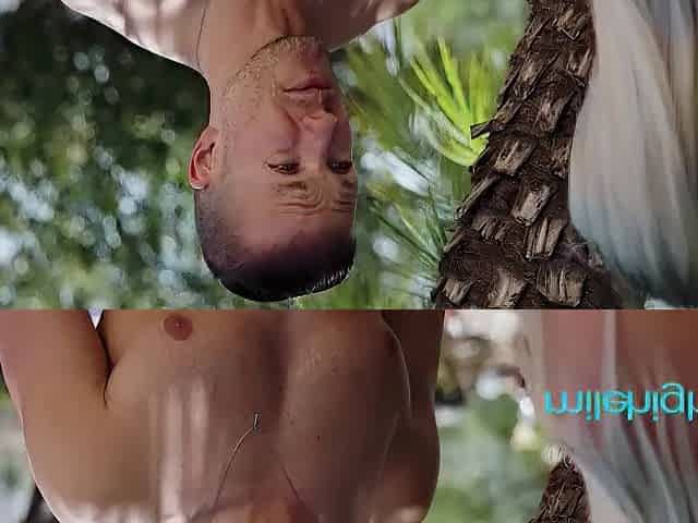 Sexy Blond Companion Seduces A Dorky Guy At The Pool