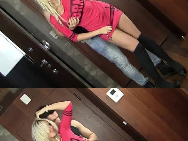 Breasty Polish Blond Andrea screwed by neighbour