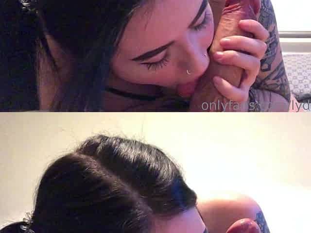 Amateur teen girl sucks big cock