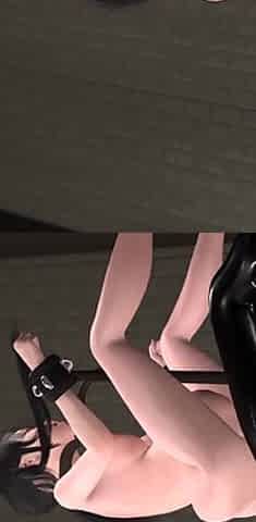 Sexy woman in latex catsuit bangs a pregnant college girl in prison