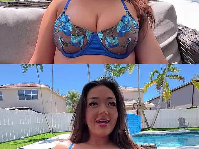 PAWG Cassie Lenoir Lets JMac Slip His Large Penis Between Her Large Melons and Kewl Booty