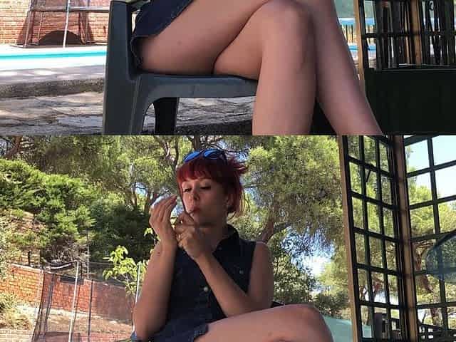 Outdoors Smoking Masturbation