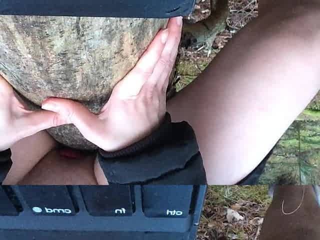 LEWD TEEN HOTTY IN THE WOOD