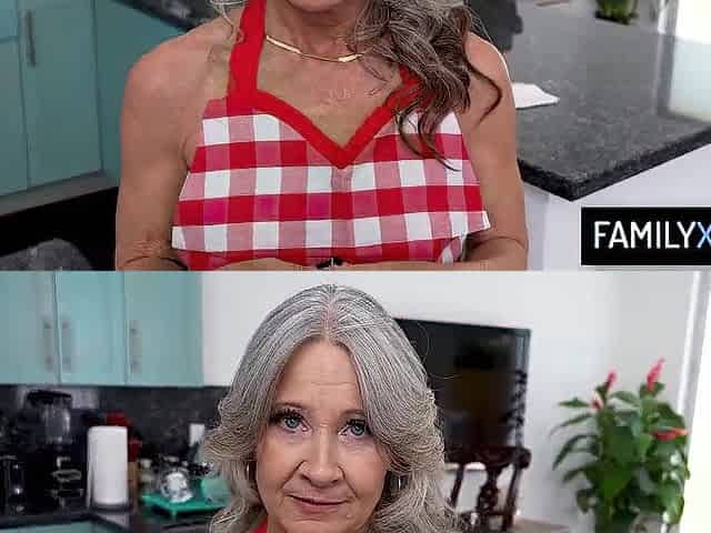 Slutty Older Makes Stepgrandson Massage And Screw her Cunt